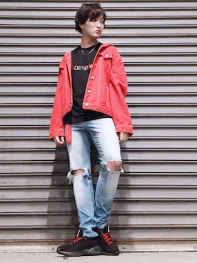 「Andersons Belts（アンダーソンベルト）のアイテム」を使った、kaakun.さん（メンズ・175cm）の春コーディネート