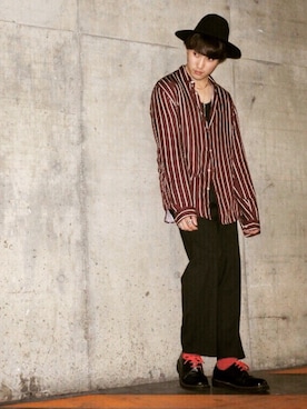 「Dr. Martens（ドクターマーチン）のDr.Martens (ドクターマーチン)/1461 3EYE GIBSON SHOES（その他シューズ）」を使った、kaakun.さん（メンズ・175cm）の夏コーディネート