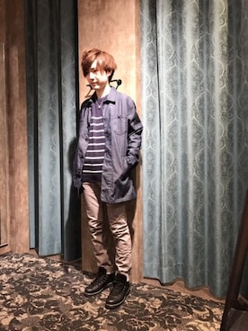 「HVC（エイチブイシー）のアイテム（トップス）」を使った、HVCあべの店さん（メンズ・173cm）の冬コーディネート