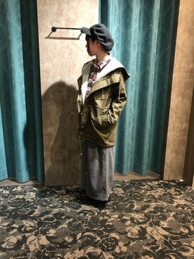 「HVC（エイチブイシー）のアイテム（パンツ）」を使った、HVCあべの店さん（レディース・160cm）の秋コーディネート