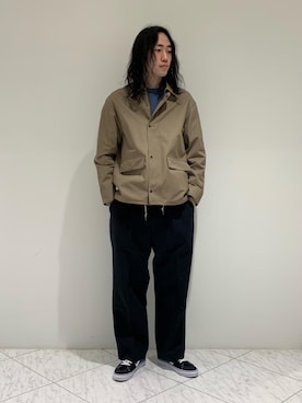 「BEAUTY&YOUTH UNITED ARROWS（ビューティーアンドユースユナイテッドアローズ）のアイテム（ステンカラーコート）」を使った、takeさん（メンズ・182cm）の冬コーディネート