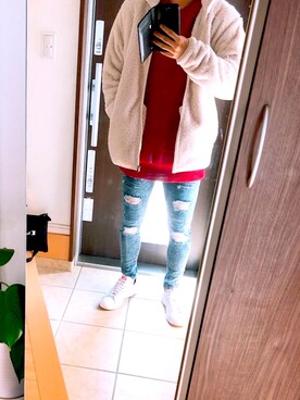 「WORKS（ワークス）のアイテム（パンツ）」を使った、jenni08さん（メンズ・168cm）の冬コーディネート