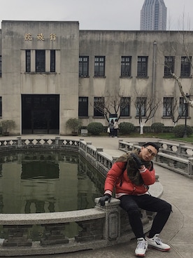 「MLB（メジャーリーグベースボール）のアイテム（ダウンジャケット/コート）」を使った、OJさん（メンズ・178cm）の冬コーディネート