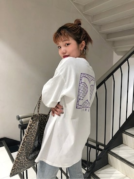 X-girl STAFFさん（レディース・154cm）の春コーディネート