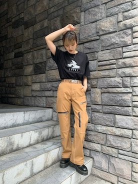 X-girl STAFFさん（レディース・162cm）の春コーディネート