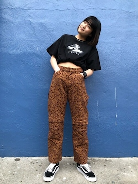 X-girl STAFFさん（レディース・166cm）の春コーディネート