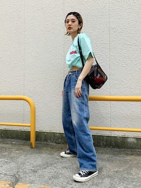 「肌見せ」｜X-girl STAFFさん（レディース・162cm）の春コーディネート