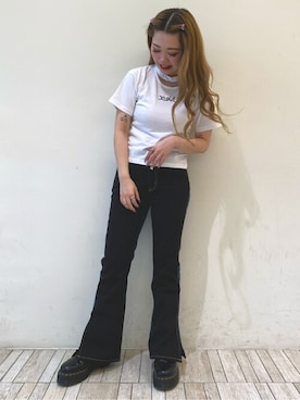 X-girl STAFFさん(レディース・158cm)の夏コーディネート