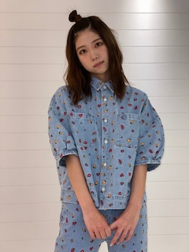 X-girl STAFFさん（レディース・156cm）の夏コーディネート