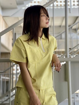 X-girl STAFFさん（レディース・156cm）の夏コーディネート