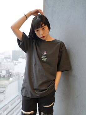 X-girl STAFFさん（レディース・162cm）の夏コーディネート