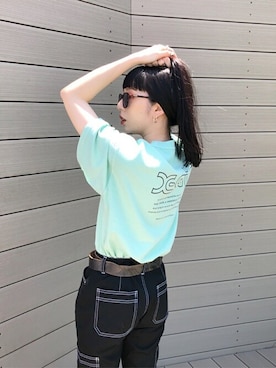 X-girl STAFFさん（レディース・162cm）の夏コーディネート