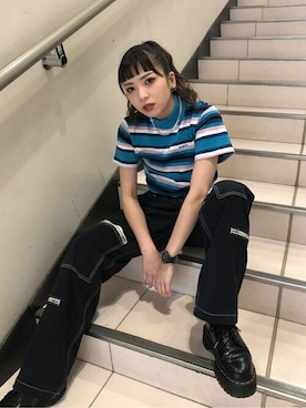 「アイテム（腕時計）」を使った、X-girl STAFFさん（レディース・150cm）の夏コーディネート