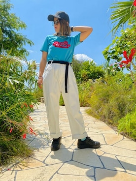 X-girl STAFFさん（レディース・154cm）の夏コーディネート