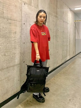 X-girl STAFFさん（レディース・160cm）の夏コーディネート