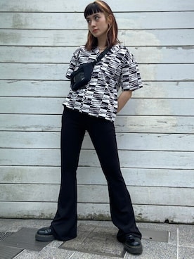 「モノトーン」｜X-girl STAFFさん（レディース・162cm）の夏コーディネート