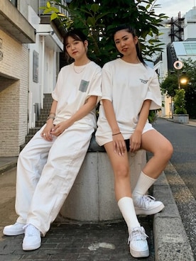 X-girl STAFFさん（レディース・159cm）の夏コーディネート