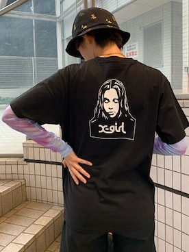 「モノトーン」｜X-girl STAFFさん（レディース・157cm）の夏コーディネート