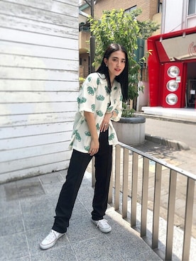 X-girl STAFFさん（レディース・158cm）の夏コーディネート