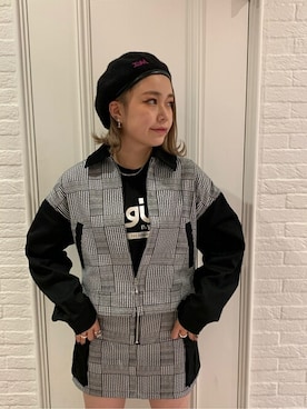 X-girl STAFFさん（レディース・158cm）の秋コーディネート