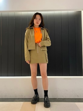 X-girl STAFFさん（レディース・161cm）の秋コーディネート