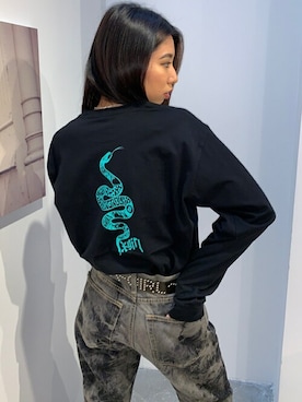 X-girl STAFFさん（レディース・158cm）の秋コーディネート