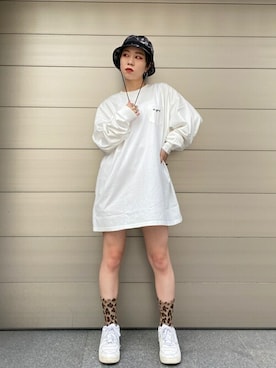 X-girl STAFFさん（レディース・158cm）の秋コーディネート