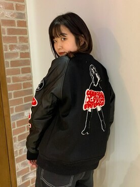 X-girl（エックスガール）の「X-girl x HYSTERIC GLAMOUR VARSITY ...