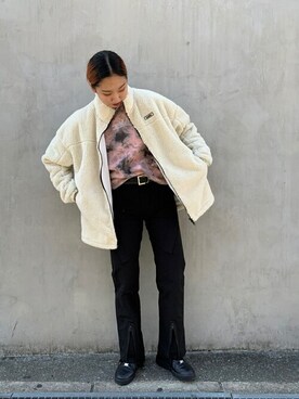 「MILKFED.」｜「アイテム（ブルゾン）」を使った、X-girl STAFFさん（レディース・164cm）の秋コーディネート