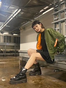 X-girl STAFFさん（レディース・165cm）の秋コーディネート