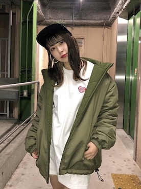 X-girl STAFFさん（レディース・148cm）の秋コーディネート