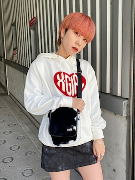 X-girl STAFFさん（レディース・158cm）の秋コーディネート