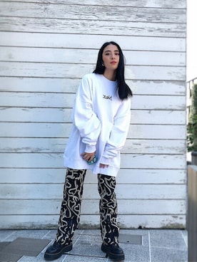 「アイテム（財布）」を使った、X-girl STAFFさん（レディース・158cm）の秋コーディネート