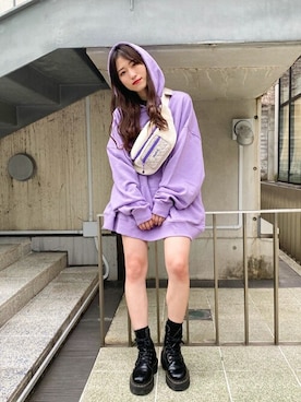 X-girl STAFFさん（レディース・158cm）の秋コーディネート