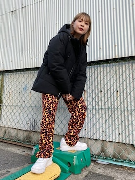 「ソックス」｜「アイテム（ブルゾン）」を使った、X-girl STAFFさん（レディース・145cm）の秋コーディネート