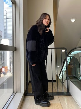 「アイテム（トップス、ブラウン系）」を使った、X-girl STAFFさん（レディース・153cm）の秋コーディネート