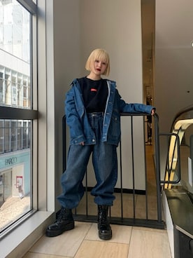 X-girl STAFFさん（レディース・148cm）の冬コーディネート