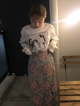 「SASQUATCHfabrix.（サスクワァッチファブリックス）のアイテム」を使った、aokimaamiさん（レディース・156cm）の春コーディネート
