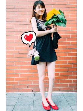 「skirt」｜「アイテム（ワンピース）」を使った、Fang Fangさん（レディース・170cm）の夏コーディネート
