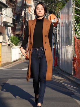 「stradivarius（ストラディバリウス）のアイテム（ジャケット/アウター）」を使った、chiling さん（レディース・170cm）の春コーディネート