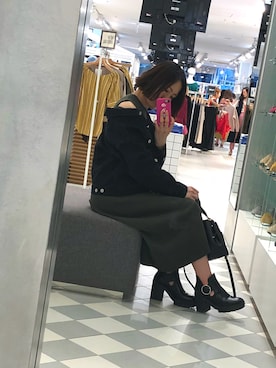 「Mila Owen」｜「アイテム（デニムジャケット）」を使った、まままさん（レディース・165cm）の春コーディネート