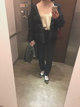 「Mila Owen」｜「アイテム（ダウンジャケット/コート）」を使った、まままさん（レディース・165cm）の冬コーディネート