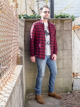 「ZANEROBE（ゼインローブ）のアイテム」を使った、Mason Kraneさん（メンズ・183cm）の春コーディネート