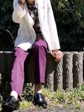 「平成最後のWEARISTAセンバツ」｜「アイテム（ノーカラージャケット）」を使った、MOTEASOさん（メンズ・180cm）の春コーディネート
