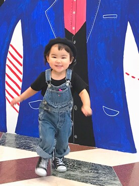 「TOMMY（トミー）のアイテム」を使った、TOKKINCOさん（キッズ・70cm）の秋コーディネート