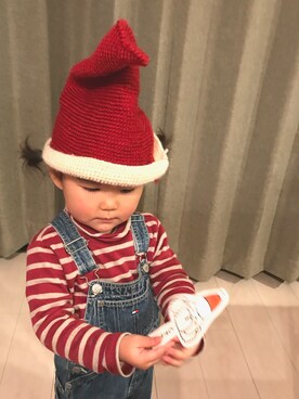 「TOMMY（トミー）のアイテム」を使った、TOKKINCOさん（キッズ・70cm）の冬コーディネート