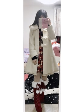 「LIZ LISA（リズリサ）のアイテム（ジャケット/アウター）」を使った、cocoa0827さん（レディース・157cm）の冬コーディネート
