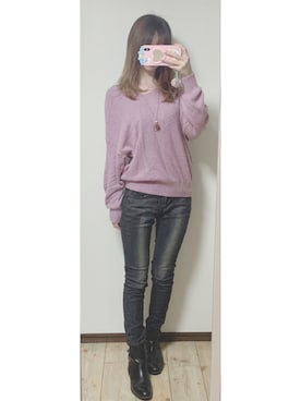 「earth（アース）のアイテム（パンツ）」を使った、cocoa0827さん（レディース・157cm）の秋コーディネート