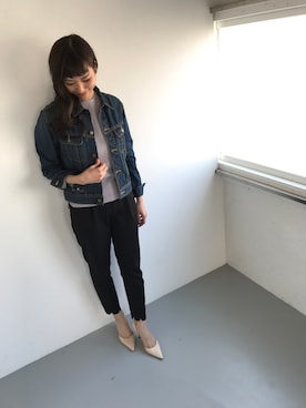 「URBAN RESEARCH ROSSO WOMEN（アーバンリサーチ　ロッソ）のアイテム（デニムジャケット）」を使った、kumonさん（レディース・163cm）の春コーディネート