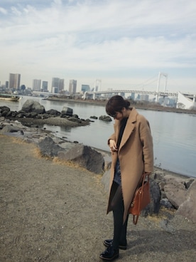 「A.P.C.」｜「アイテム（その他アウター）」を使った、chicoさん（レディース・158cm）の春コーディネート